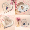 Silver Heart Wind Spinners for Outdoor Decor